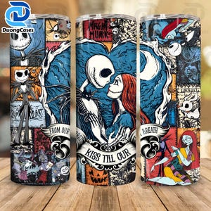 Halloween Character Movies 20Oz Tumbler Wrap, Spooky Season Tumbler Wrap, Halloween Nightmare Png, Nightmare Halloween Tumbler