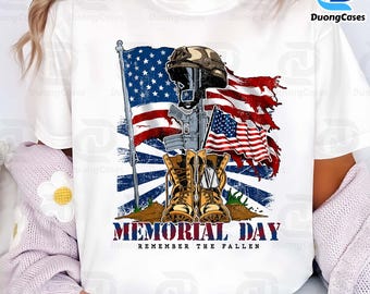 Retro Memorial Day Remember The Fallen png, trotse veteraan shirtontwerp, vintage militaire png, Amerikaanse soldaten png, patriottische Amerikaanse png