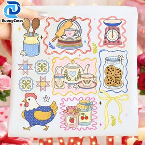 Mormor Core PNG, Höna i boet PNG, Vintagestil, Cottagecore PNG, Mormorströja Design, Second Hand Decor PNG Digital Nedladdning, Trendig Design