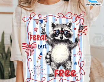 Red White And Feral Png, Funny USA Shirt Png, Patriotic Raccoon Png , 4th Of July Png, Hotdog Raccoon Png, USA Flag Png, Feral Raccoon Png