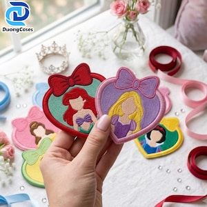 Embroidered Vintage Princess Castle Patch, Retro Fairytale Iron on Patch, Magical Land Badge for Hats Backpacks, Uniform Gift