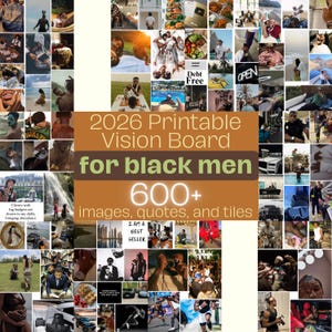 2026 Vision Board Kit for Black Men | Success, Growth (PDF)