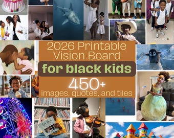 Empowerment Vision Board for Black & Brown Kids | Printable Dream Kit (Digital Download)