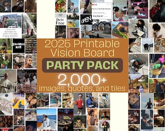 The Ultimate Black Vision Board Bundle 2,000+ Elements for Kids, Teens, Men, Women, Spiritual Growth 13 PDF Files, 300 Pages of Inspiration
