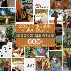 Spiritual Vision Board-kit: salie, kristallen, ontwaken (digitale download)