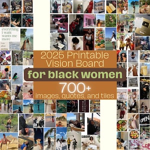 Tablero de visión para mujeres morenas: empoderamiento, manifestación y establecimiento de metas para mujeres 2025 Manifieste sus metas, sueños y empoderamiento de manera personalizada