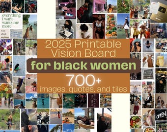 Vision Board for Brown Women – Empowerment, Manifestation and Goal Setting for Women 2025 Custom Manifest Your Goals, Dreams & Empowerment