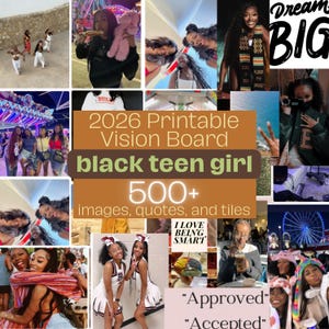Black Girl Magic Vision Board: Graduation & College Dreams | Teens (PDF)