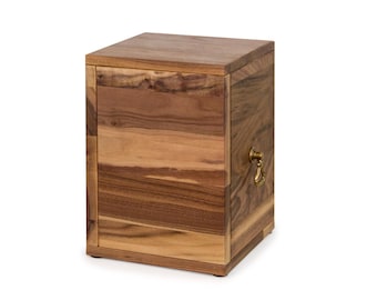 Wooden Urn American walnut, Cremate Urn For Ashes Adult, Memorial Casket, Urne pour Cendres