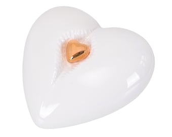 Ceramic Urn CR 89 heart, Ceramic Cremate Urn For Ashes Adult, Memorial Casket, Urne pour Cendres
