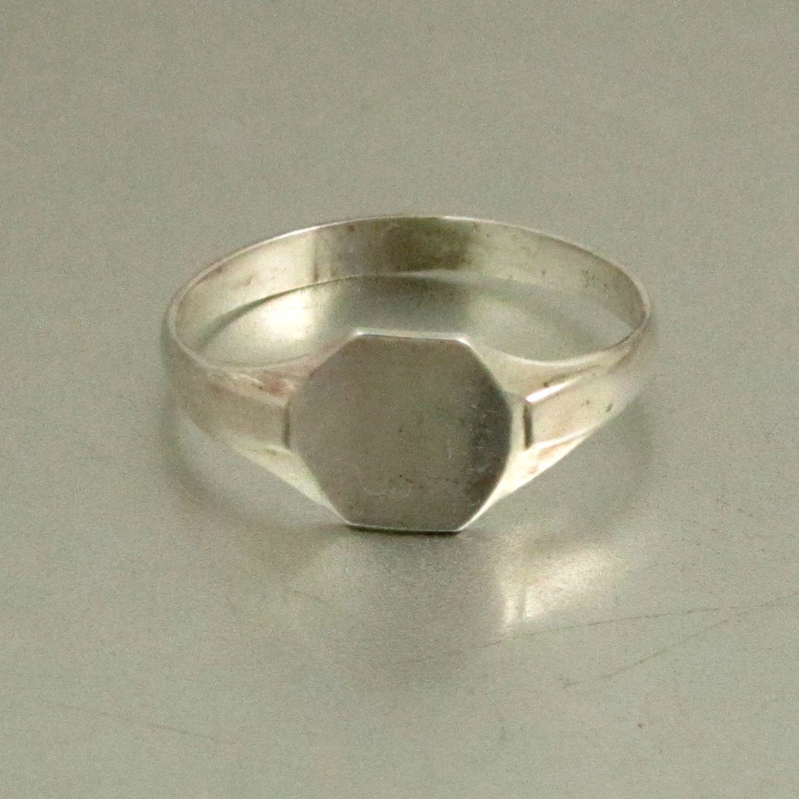 Vintage Sterling Silver Ring Art Deco Style US Size Etsy