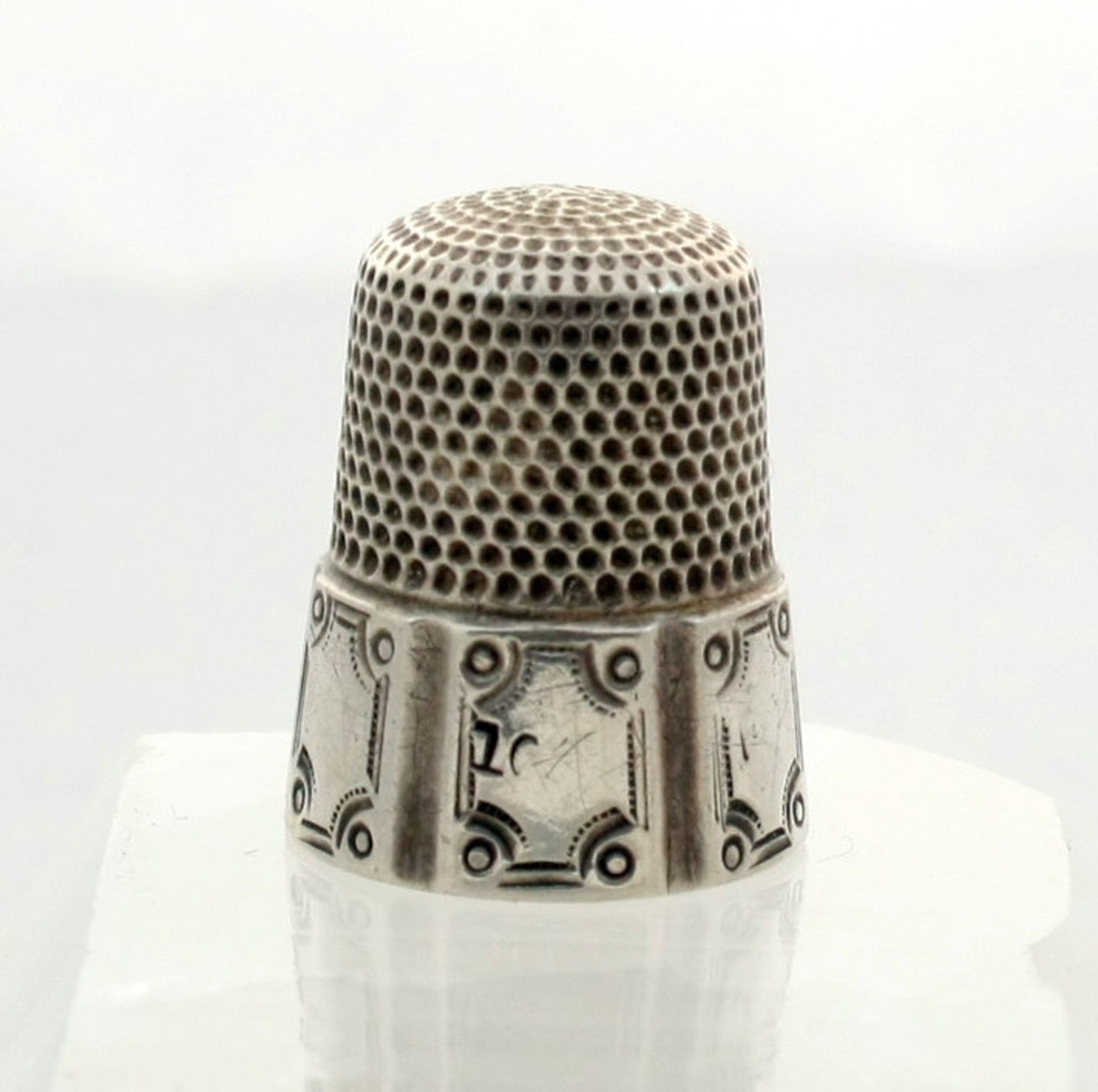 Antique Simons Sterling Silver Thimble Size 10 Etsy
