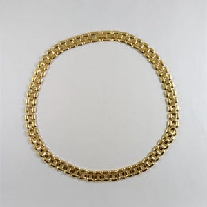 Vintage Gold Tone Panther Link Chain Necklace 16 inches 40.7 cm