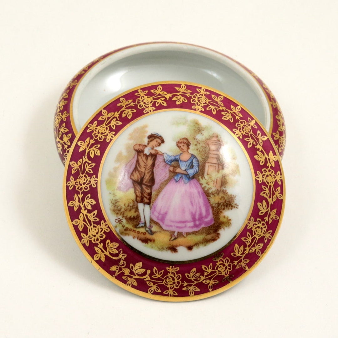 Magnifique Petite Boîte à Bibelots En Form De Coeur Love You To The Moon (Je T'aime à La Lune), Fabrication Française En Étain Fin