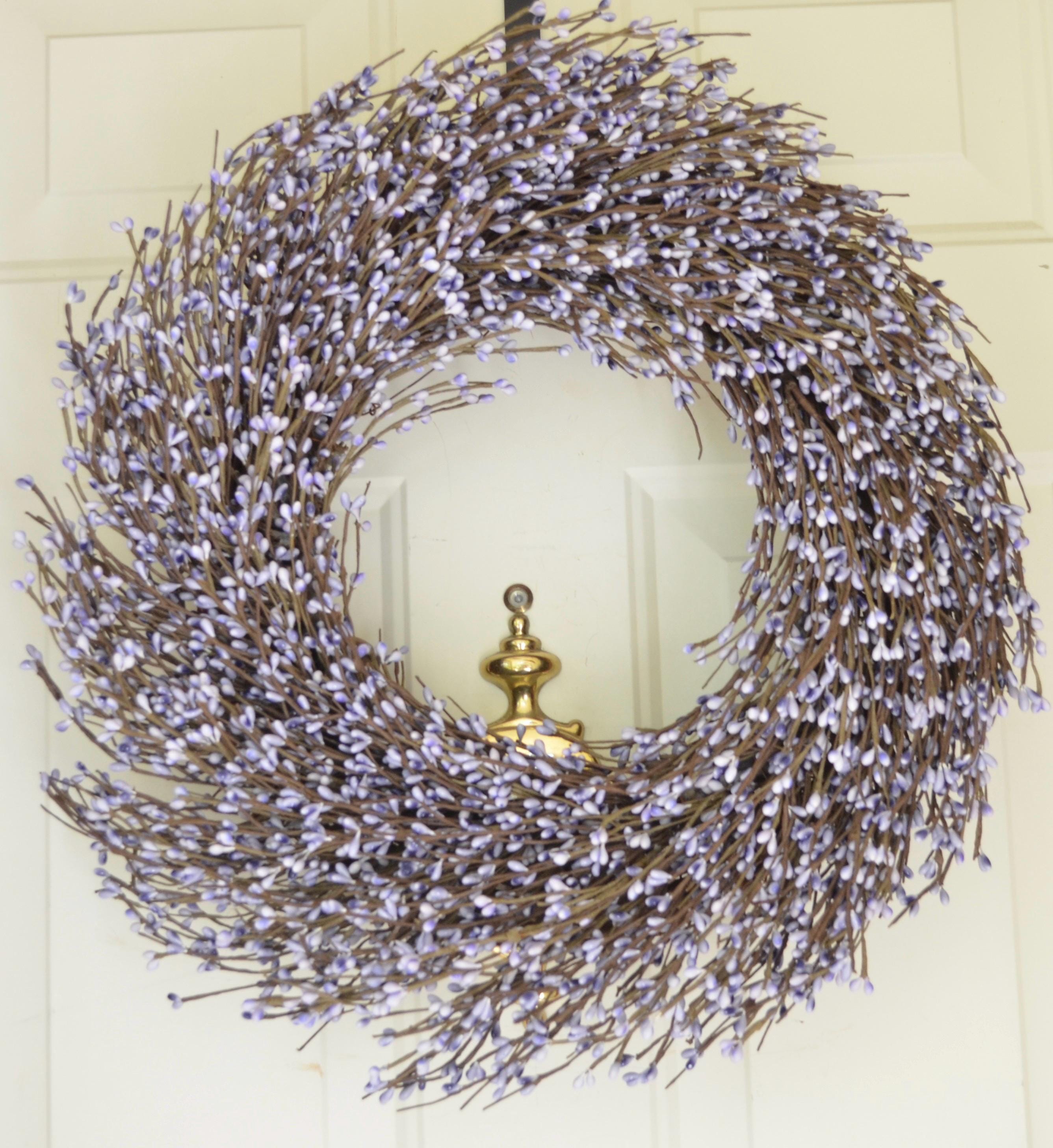 New Purple Lavender wreath Spring Summer Front decor Pip Berry Wreath Year round decor Grapevine Wreath