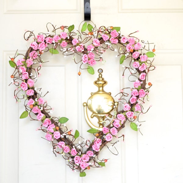 Private listing for Gina Wainwright Pink Heart shaped wreath