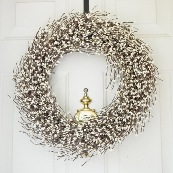 Frühlingscreme Berry Wreath Ostern Kranz Haustür Kranz Grapevine Kranz das ganze Jahr über Urlaub Wrack Weihnachtswal Winterkranz