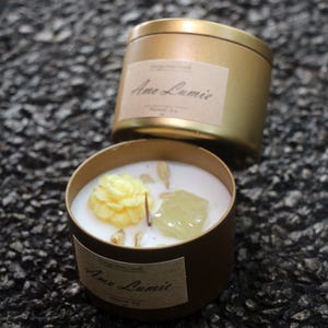 Negative Energy Healing Candle | Meditation Candle | Yellow Crystal Chakra Magic | Cure Depression | Lucky gift Ideas | Altar | Witch Candle