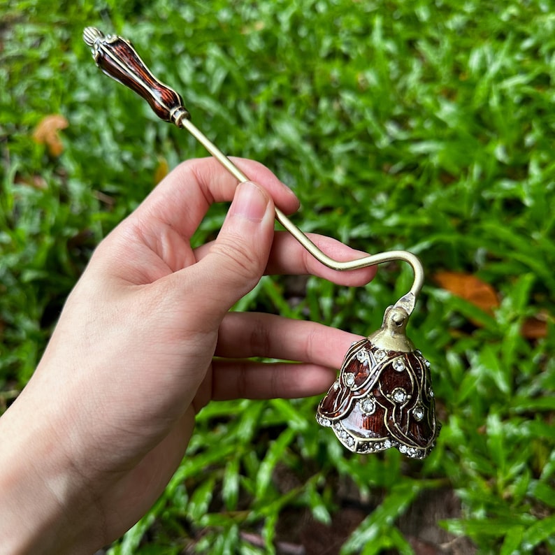 Vintage Candle Snuffer | Gothic Aromatherapy Cover | Antique Handheld Extinguishing Tool Home Decor