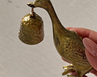 ヴィンテージ風鳥型キャンドルスナッファー、真鍮製ガチョウ型キャンドル消火器、一日の終わりを彩る小さな鳥、キャンドル好きへの心温まる贈り物