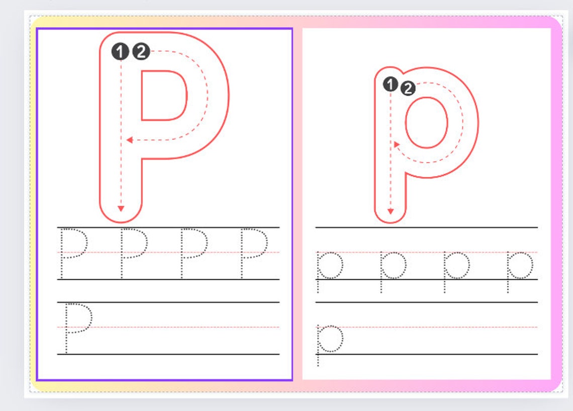 Printable Alphabet Lower and Upper Case Tracing Worksheets, Digital ...