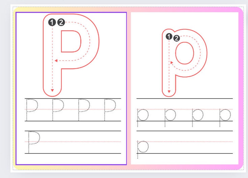 Printable Alphabet Lower and Upper Case Tracing Worksheets, Digital ...