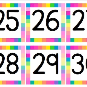 Printable Numbers Flash Cards 1-30, English US Flashcards, Instant ...