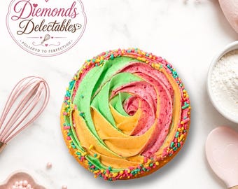 Regenbogen Sherbet Cookie Rezept PDF | Feinschmecker Kekse im Backstil | Zitrus Kekse mit Sherbet Buttercreme | Digitaler Download