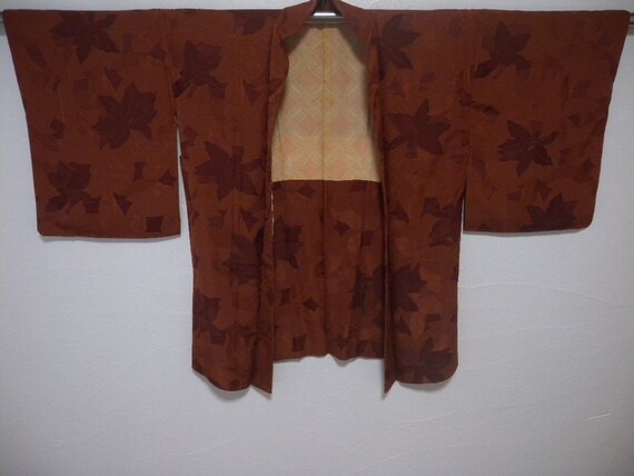 Vintage haori  S2124, autumn colored silk - image 2