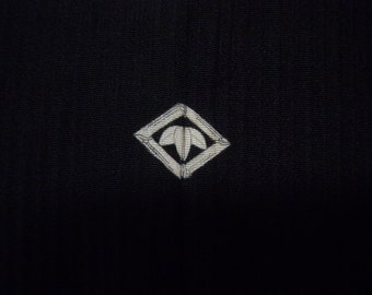 Vintage haori S1626, black silk