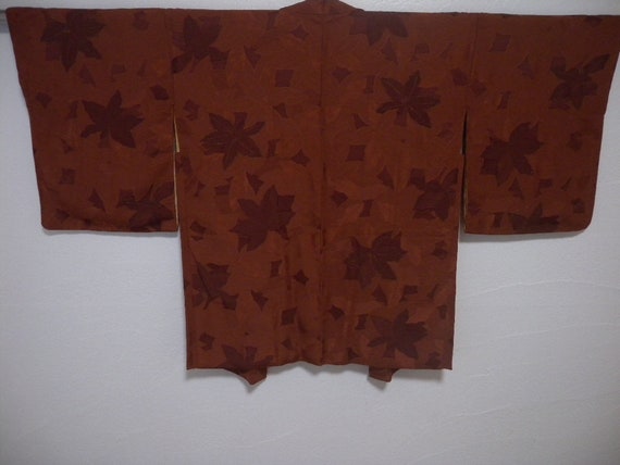 Vintage haori  S2124, autumn colored silk - image 3