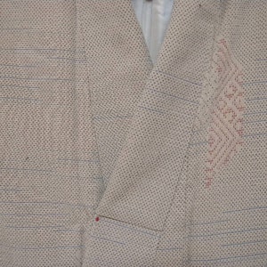 Vintage kimono LS 333, cross hatch pattern   silk