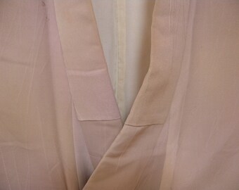 kimono vintage S294, soie beige pâle