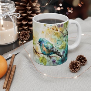 Bluebird Coffee Mug | Watercolor | Gift, Present Her, Him, Office, Coworker, Birthday