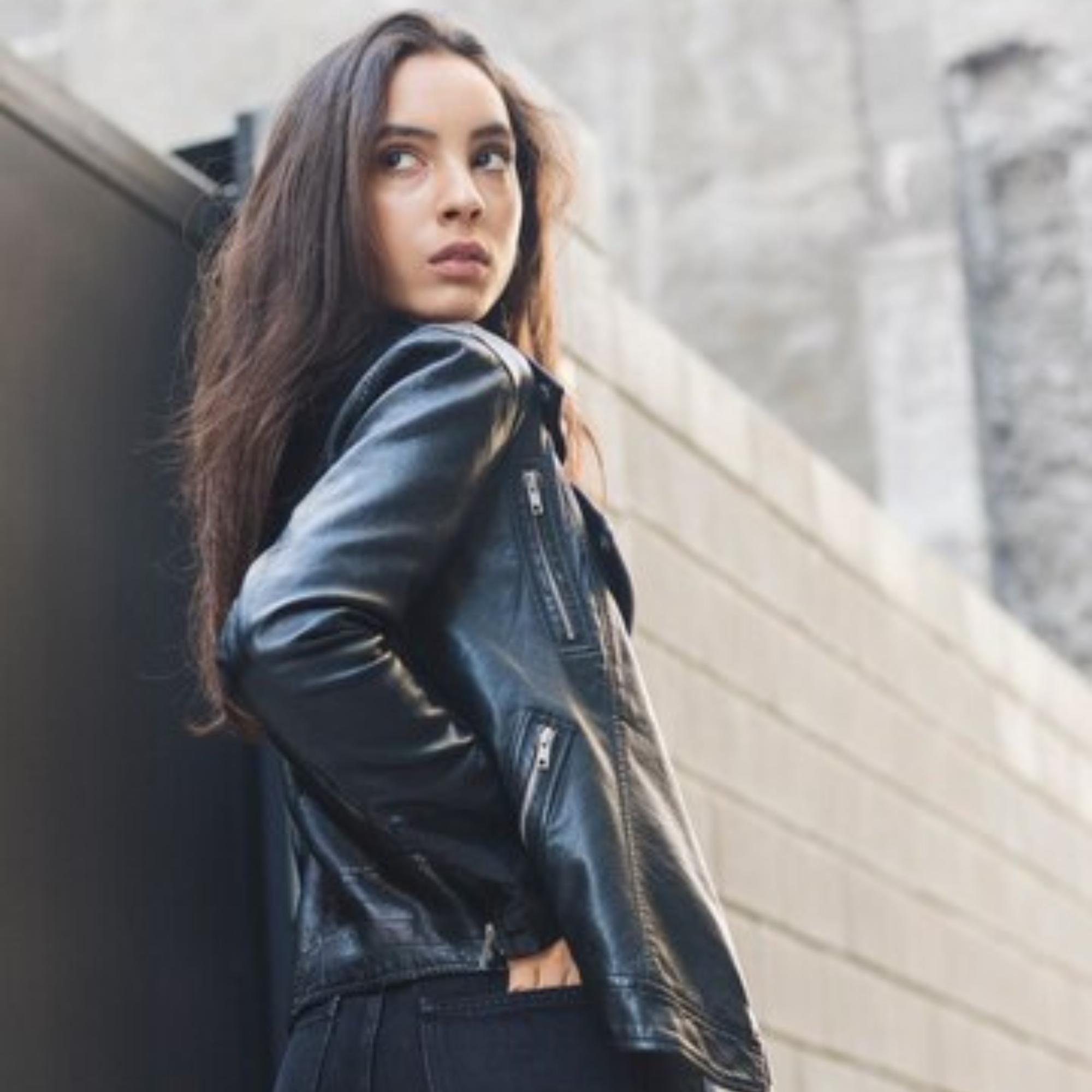 Slim-fit biker jacket for women | Isabella