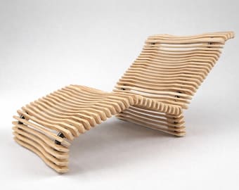 CNC Plywood Lounge Chair File | 18mm Plywood | Modern Parametric Chair | Digital Download