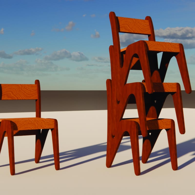 Stackable Plywood Chairs - Etsy