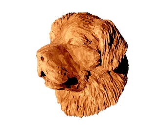 Dog Head 3D CNC File: Layered Plywood Sculpture (Digital Download)