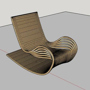 Parametric Lounge Chair CNC File, Plywood Furniture Plans, Laser Cut ...