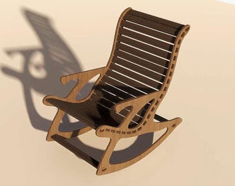 Rocking Chair – CNC File for 15mm Plywood (No Glue or Screws Required)