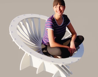Modern Lounge Chair File | Parametric Wooden | Digital Download | CNC Router / Laser Cut Furniture