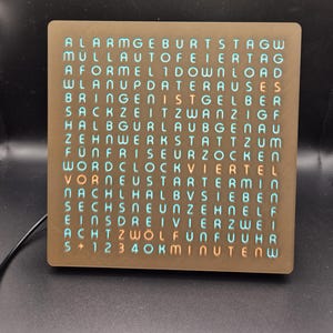 LED - Word Clock Grandfather Clock &quot;WordClock&quot; 2.0 with connection to WLAN, appointments and SmartHome integration