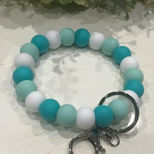Bead Bracelet Keychains, Keychain Wristlets, Silicone Wristlets, Bead Bracelet, Custom Wristlet, Bracelet Key Chain