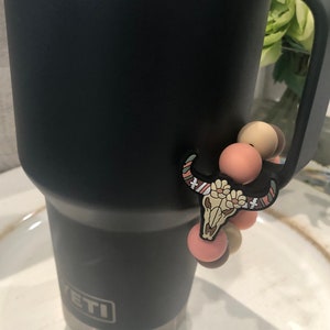 Stanley cup charm, Stanley  cup accessories, tumbler handle cup charms, silicone bead for cup, gifts for her