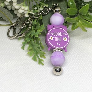 Key chain bar, beaded keychain, keychain accessories, keychain gift, teacher silicone bead keychain, gifts for her