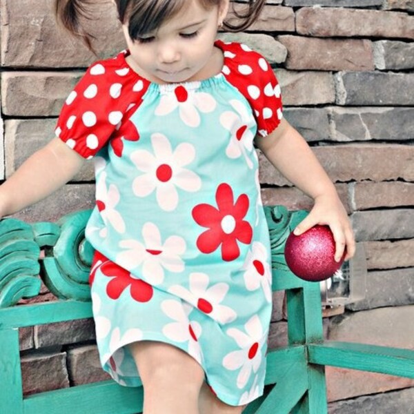 SALE- Plain Jane - Peasant Dress - Size 2T - Ready To Ship