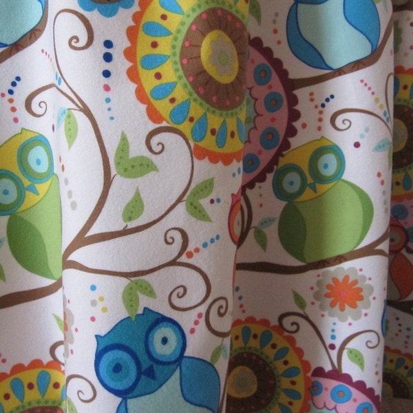 LAST ONE Flannel Receiving Blanket-Owl Friends -35 in. x 35 in.