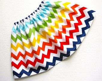 Rainbow Chevron Twirl Skirt Available sizes: 24 months- 8 Handcrafted by Valeriya