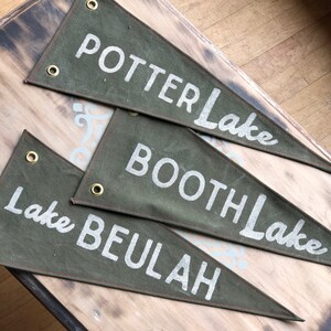 CUSTOM Lake Pennant GREEN canvas image 2