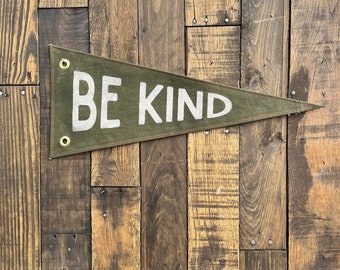 BE KIND Canvas Pennant